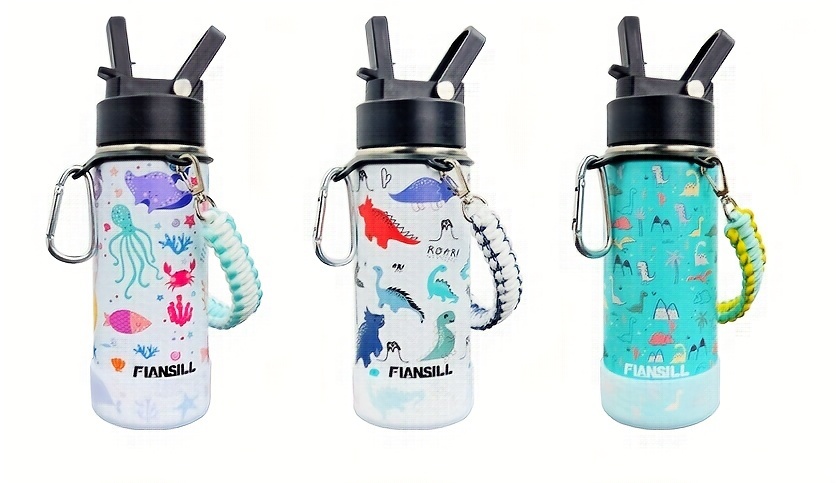 FIANSILL 16oz kids bottle with flip straw lid — detail photo 02