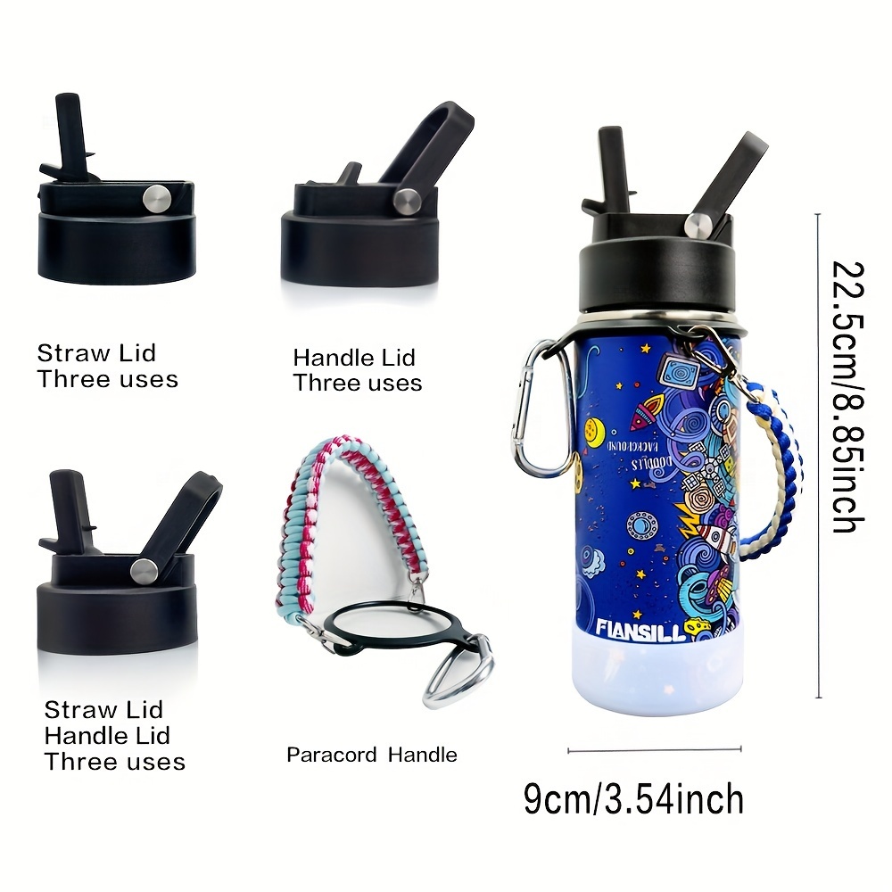 FIANSILL 16oz kids bottle with flip straw lid — detail photo 03