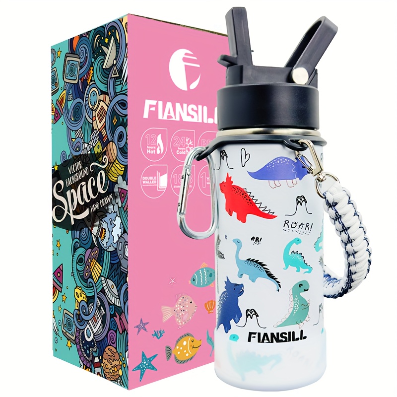 FIANSILL 16oz kids bottle with flip straw lid — product photo 03