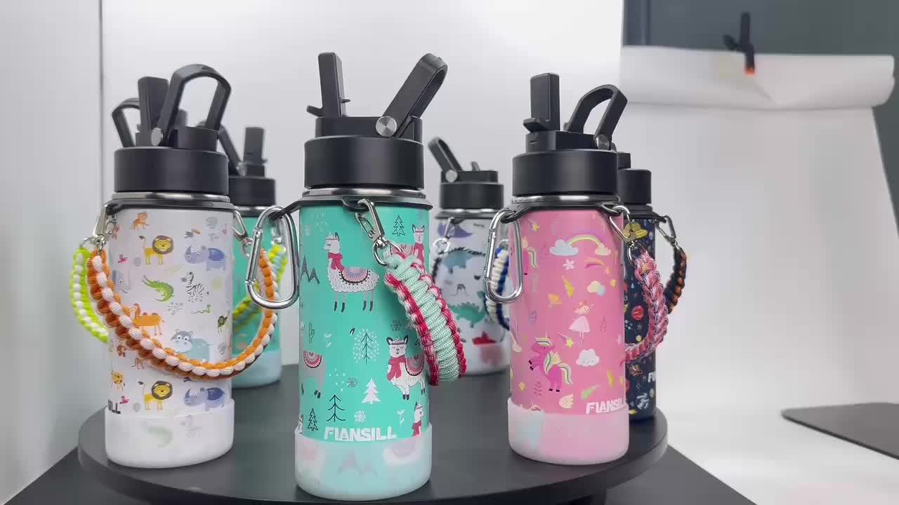 FIANSILL 16oz kids bottle with flip straw lid — product photo 10